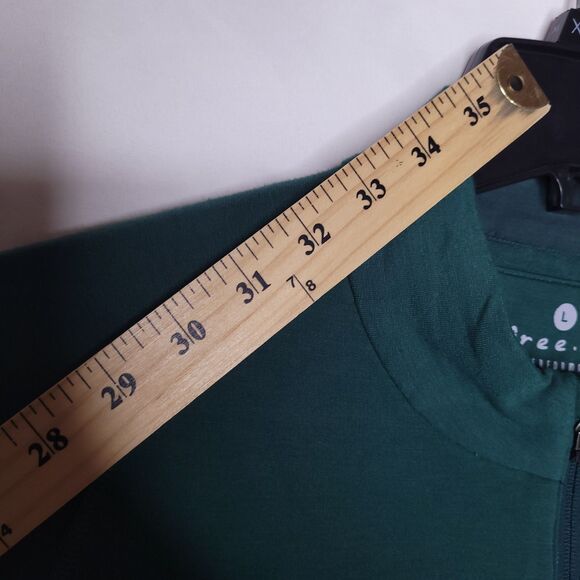 Free Fly Fleece Sweater Mens Large Green 1/4 Zip Pullover Bamboo Performance - Picture 9 of 11